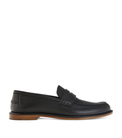 Loewe Leather Penny Loafers