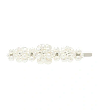 Simone Rocha Faux Pearl Hair Clip In White