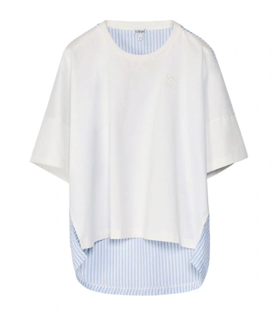 Loewe White Panelled Cotton T-shirt