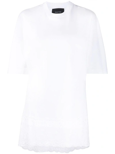 Simone Rocha Lace-panel T-shirt In White