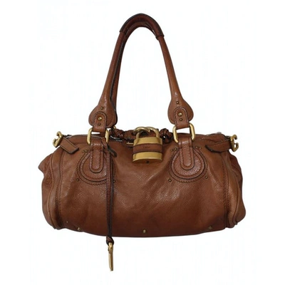Pre-owned Chloé Paddington Leather Handbag In Brown