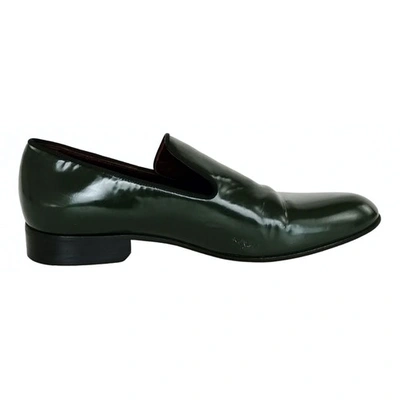 Pre-owned Celine Patent Leather Flats In Green