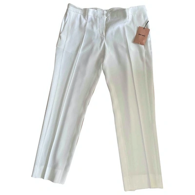 Pre-owned Miu Miu Short Trousers In White