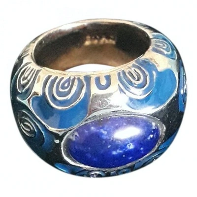 Pre-owned Etro Blue Steel Ring