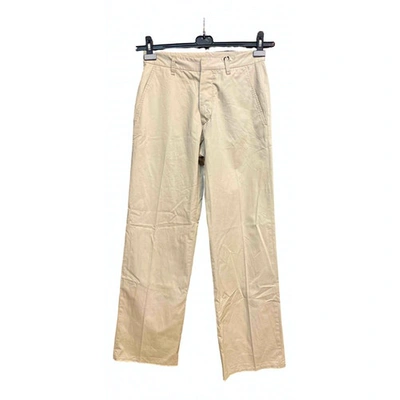 Pre-owned Dsquared2 Large Trousers In Beige