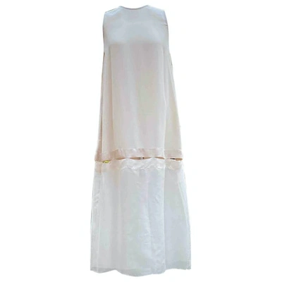 Pre-owned Stella Mccartney Silk Maxi Dress In Beige