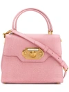 Dolce & Gabbana Welcome Reptile Printed Leather Bag In Pink