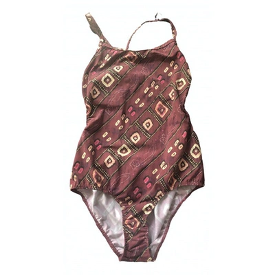 Pre-owned Isabel Marant One-piece Swimsuit In Burgundy