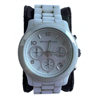 Pre-owned Michael Kors Watch In White