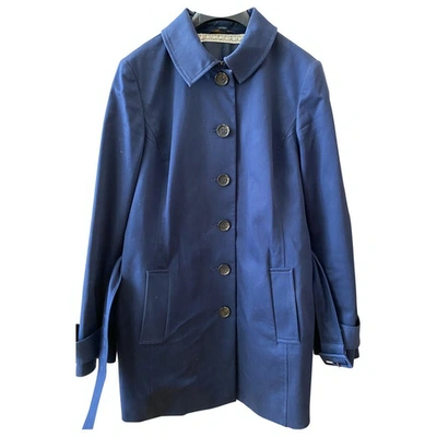 Pre-owned Brooks Brothers Peacoat In Blue