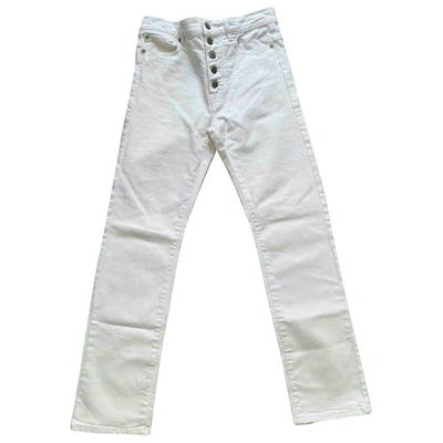 Pre-owned Joseph White Cotton Trousers