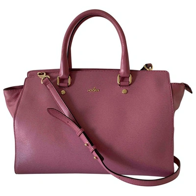 Pre-owned Hogan Pink Leather Handbag