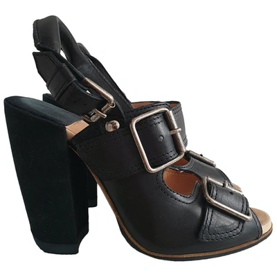 Pre-owned Dries Van Noten Leather Sandals In Black