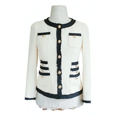 Pre-owned Moschino Cheap And Chic Wool Suit Jacket In Ecru