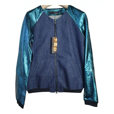 Pre-owned Dacute Leather Jacket In Blue