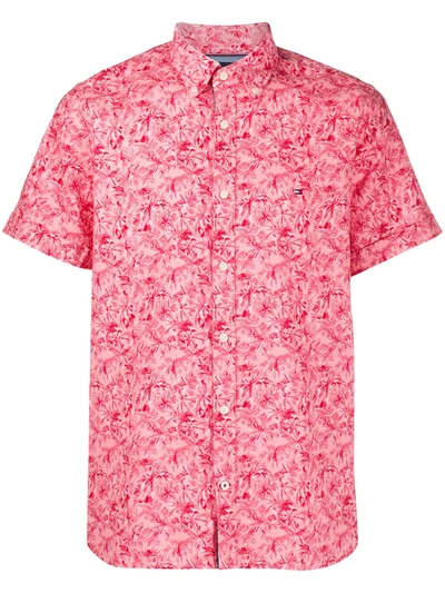 Tommy Hilfiger Palm Print Shirt In Pink
