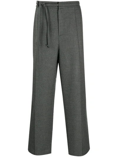 Maison Margiela Tie-waist Wide-leg Trousers In Grey