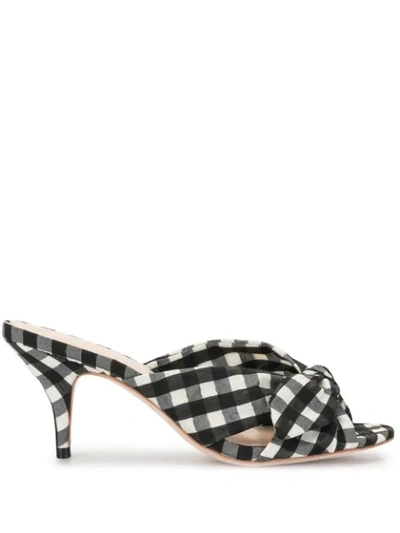 Loeffler Randall Luisa Gingham-check Sandals In Black