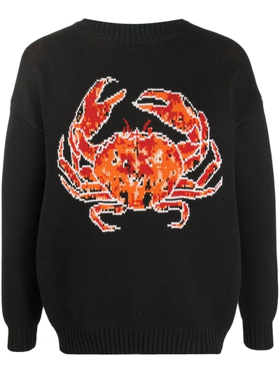 Casablanca Crab Motif Jumper In Black