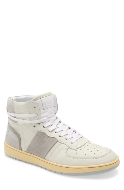 Collegium Pillar Destroyer High Top Trainer In White/ Shadow Grey