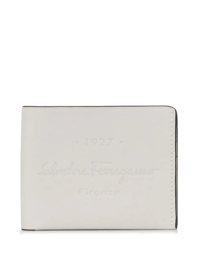 Ferragamo Logo-debossed Leather Wallet In Neutrals
