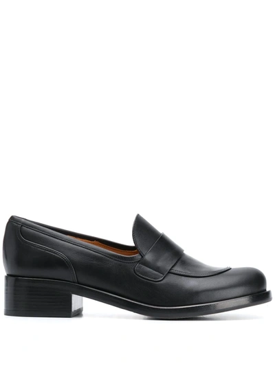 Chie Mihara Slip-on Round Toe Loafers In Black