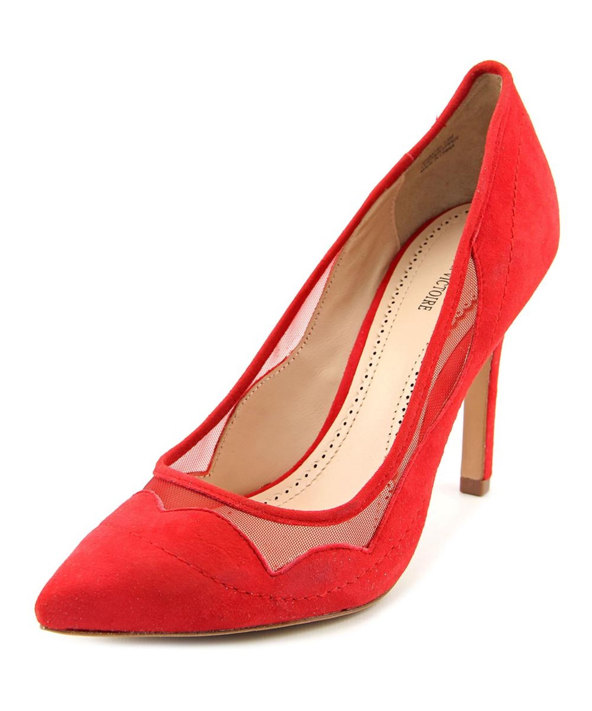 Pour La Victoire Chantel Women Pointed Toe Leather Heels' In Red | ModeSens