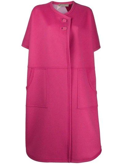 Emilio Pucci Oversized Short-sleeve Coat In Pink