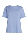 Eileen Fisher Crewneck Organic T-shirt In Larkspur