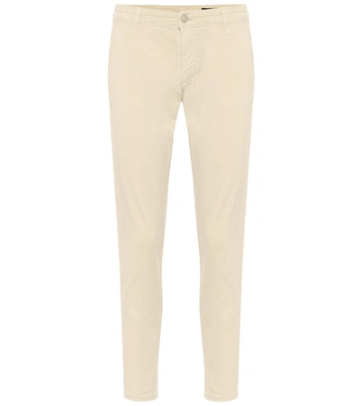 Ag Caden Stretch-cotton Cropped Pants In White