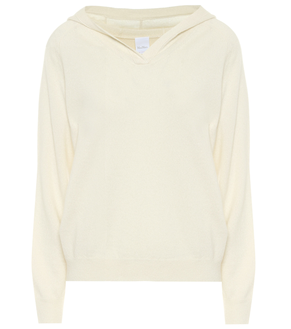 cream cashmere hoodie