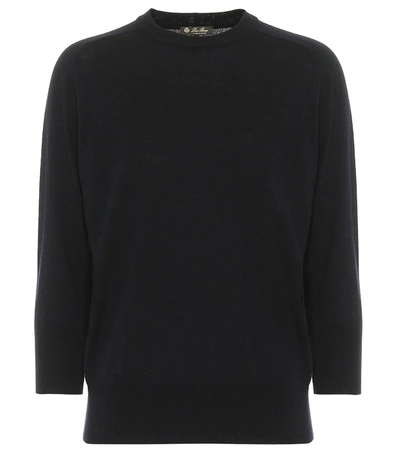 Loro Piana Piuma Cashmere Sweater In Blue