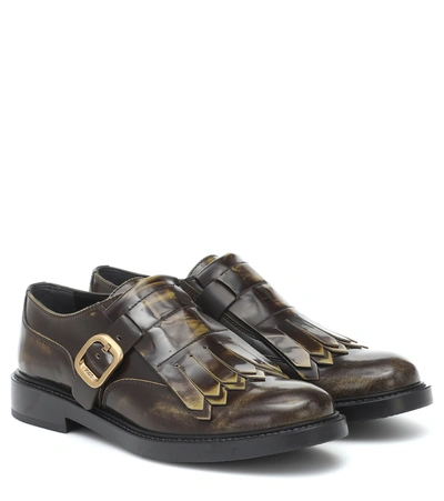 Tod's Leather Brogues In Brown