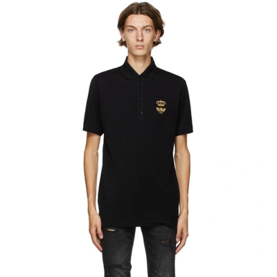 Dolce & Gabbana Black Dna Polo In N0000 Nero