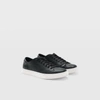 Club Monaco Leather Sneakers In Black