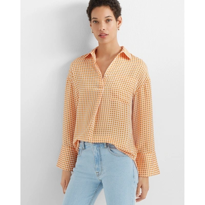 Club Monaco Gingham Popover Pocket Shirt In Gingham Multi