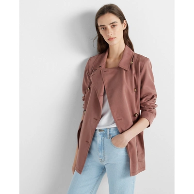 Club Monaco The Soft Trench Coat In Rust