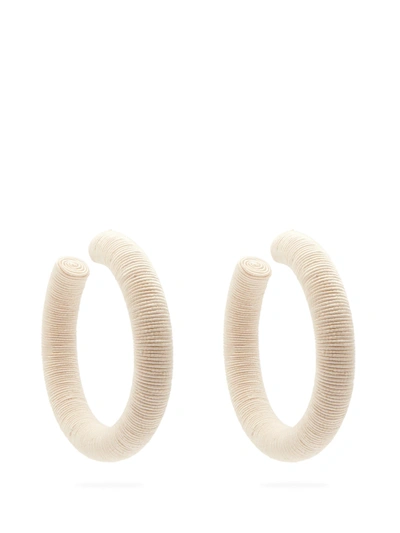 Rebecca De Ravenel Women's Big Hoop Earrings In White