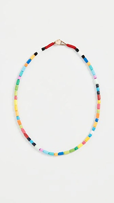Roxanne Assoulin Starburst Beaded Cord Necklace In Gold