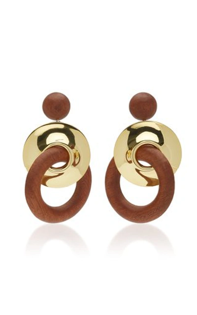 Cult Gaia Sonya Gold-tone And Wood Earrings