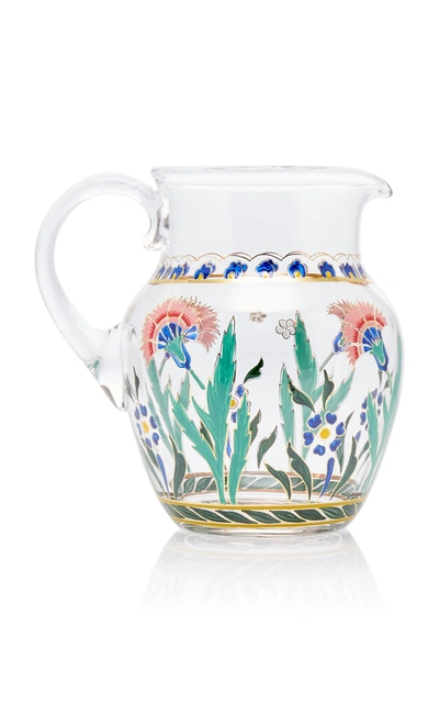 Lobmeyr Painted Glass Pitcher In Multi