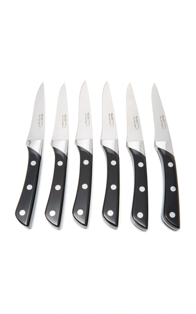 Alain Saint-joanis Palace Set-of-six Silver-plated Knives In Black