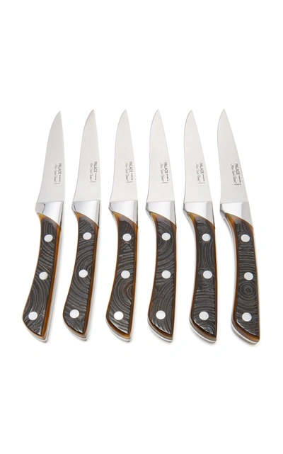 Alain Saint-joanis Palace Set-of-six Silver-plated Knives Set In Brown