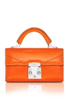 Stalvey Neon Mini Lizard Top Handle 2.0 Bag In Orange