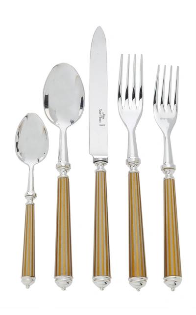 Alain Saint-joanis Lignes Silver And Gold-plated Flatware Set