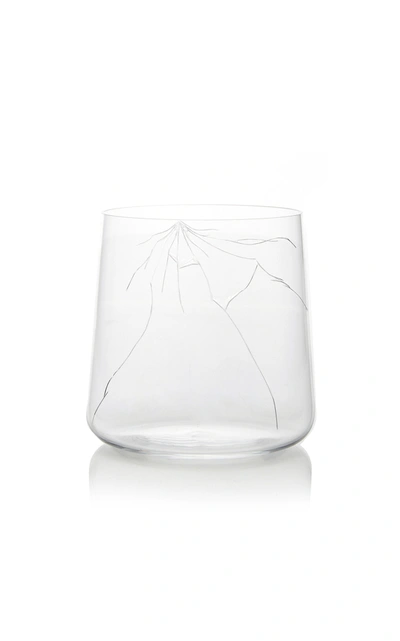 Lobmeyr Exclusive Crack Engraved Glass Tumbler In Neutral