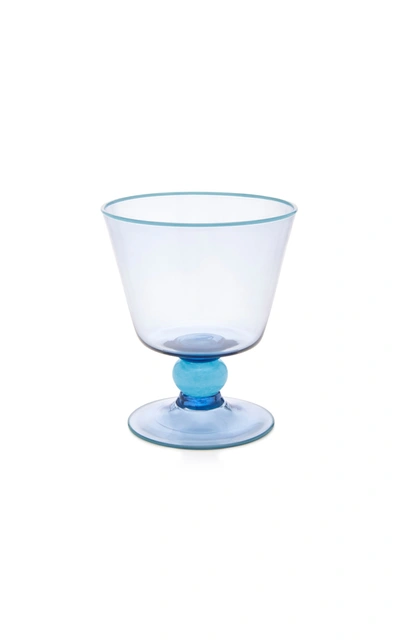 Davide Fuin Footed Blue Wine Glass