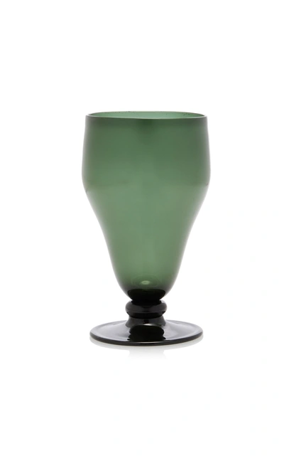 Davide Fuin Bosco Footed Wine Glass In Green