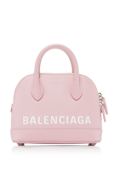 Balenciaga Ville Top-handle Logo Bag In Pink