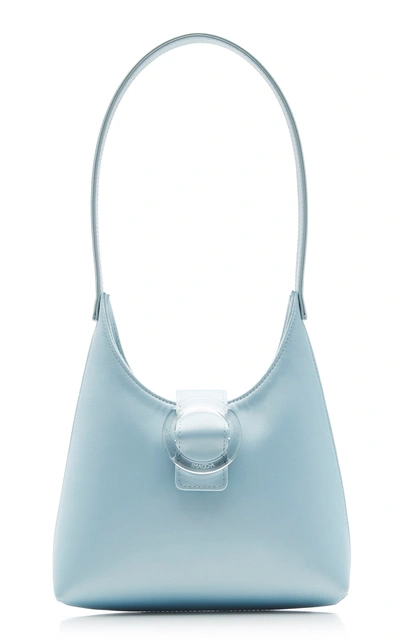 Imago-a Lucite Satin Mini Shoulder Bag In Blue